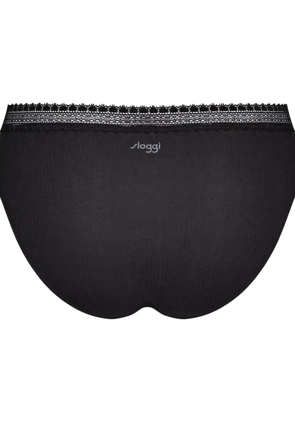 Sloggi Women GO Ribbed R Tai (2-pack), dames slip, zwart