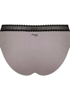 Sloggi Women GO Ribbed R Tai (2-pack), dames slip, zwart