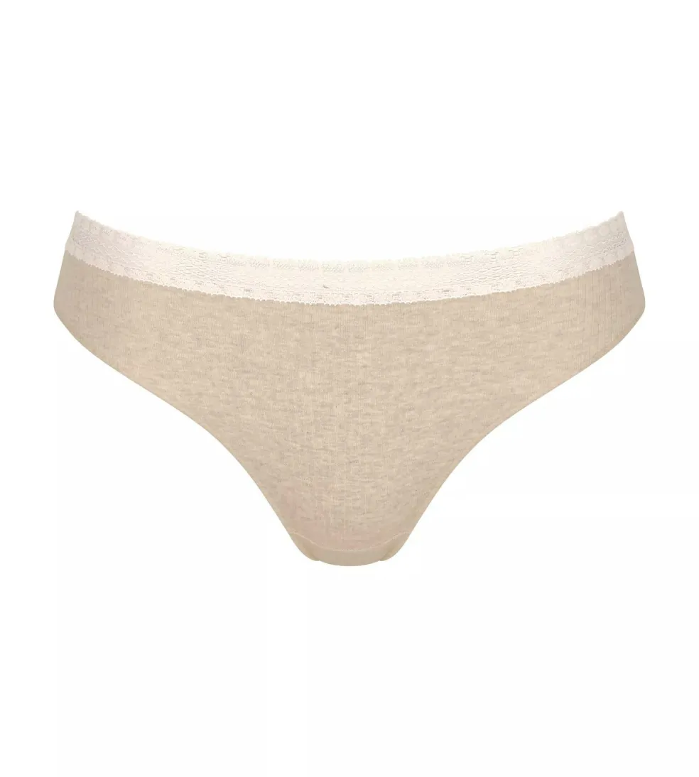 Sloggi Women GO Ribbed R Tai (2-pack), dames slip, beige melange