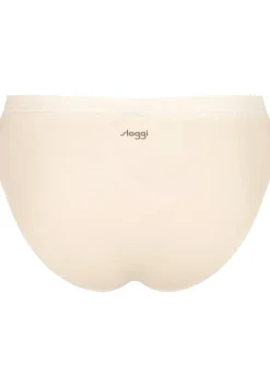 Sloggi Women GO Ribbed R Tai (2-pack), dames slip, lichtbruin en ecru
