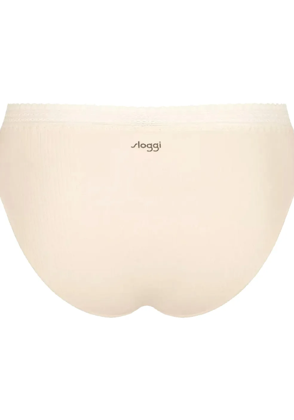 Sloggi Women GO Ribbed R Tai (2-pack), dames slip, lichtbruin en ecru