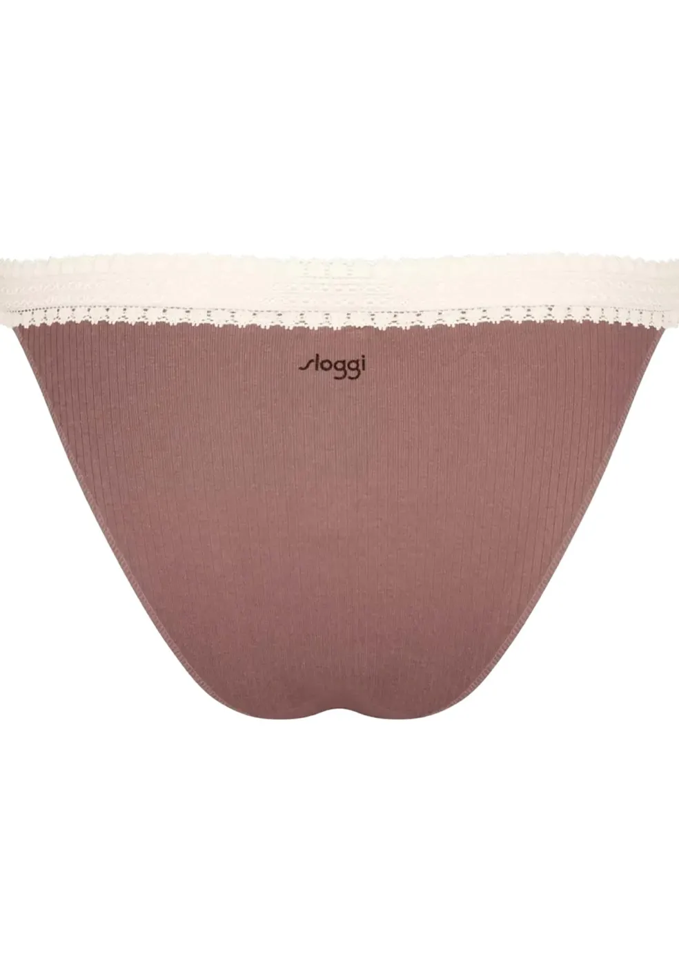 Sloggi Women GO Ribbed R Tanga (2-pack), dames slip, lichtbruin en ecru