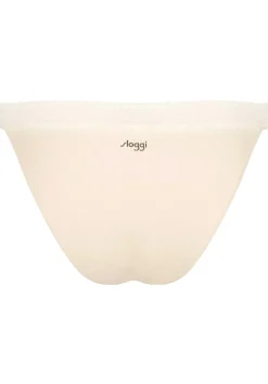 Sloggi Women GO Ribbed R Tanga (2-pack), dames slip, lichtbruin en ecru