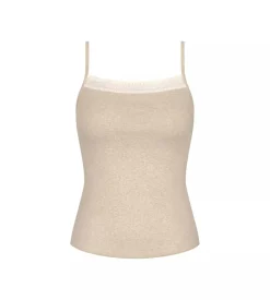 Sloggi Women GO Ribbed Spaghetti Top (1-pack), dames singlet, beige melange