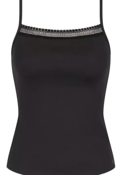 Sloggi Women GO Ribbed Spaghetti Top (1-pack), dames singlet, zwart