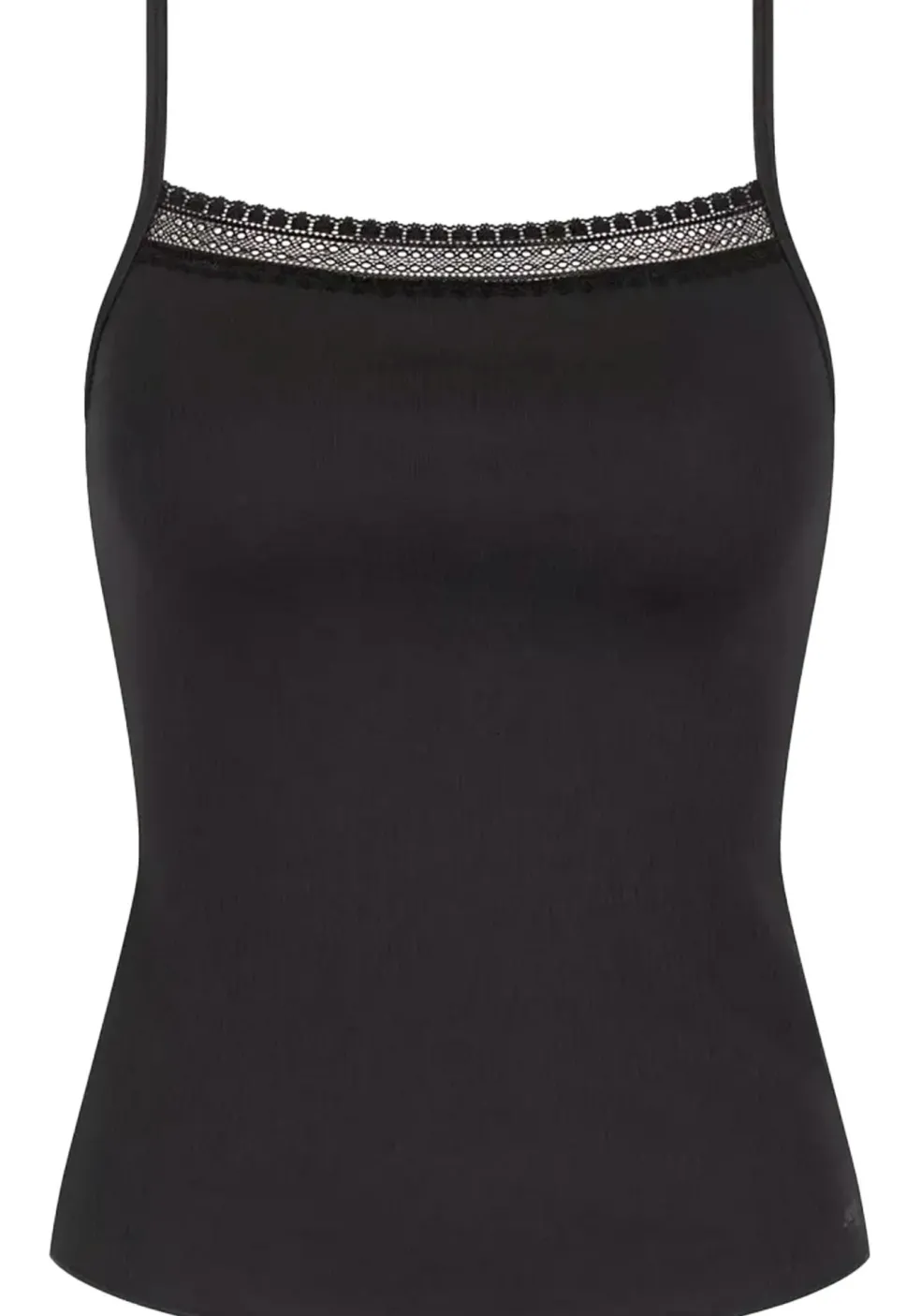 Sloggi Women GO Ribbed Spaghetti Top (1-pack), dames singlet, zwart