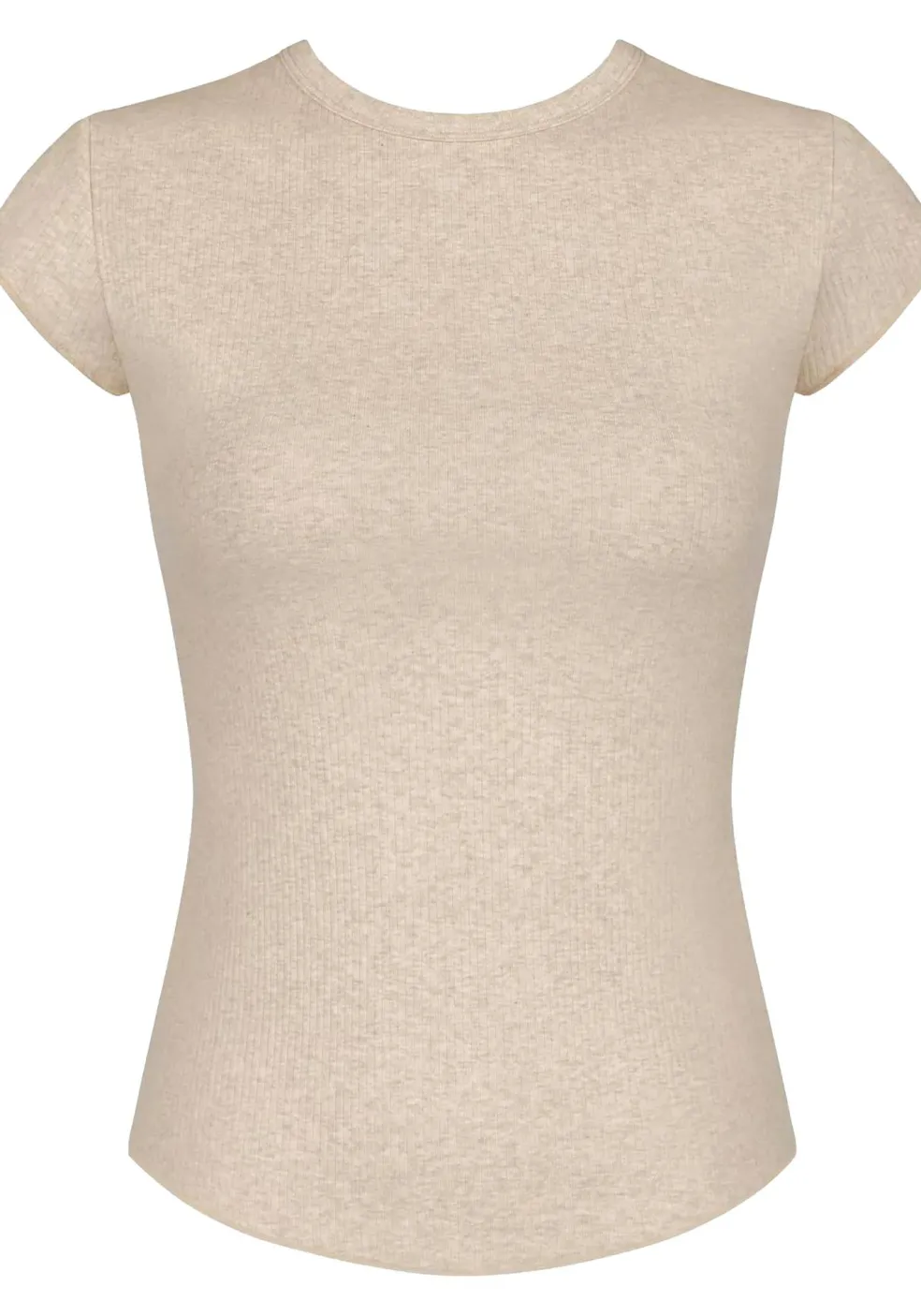 Sloggi Women GO Ribbed T-Shirt (1-pack), dames T-shirt, beige melange