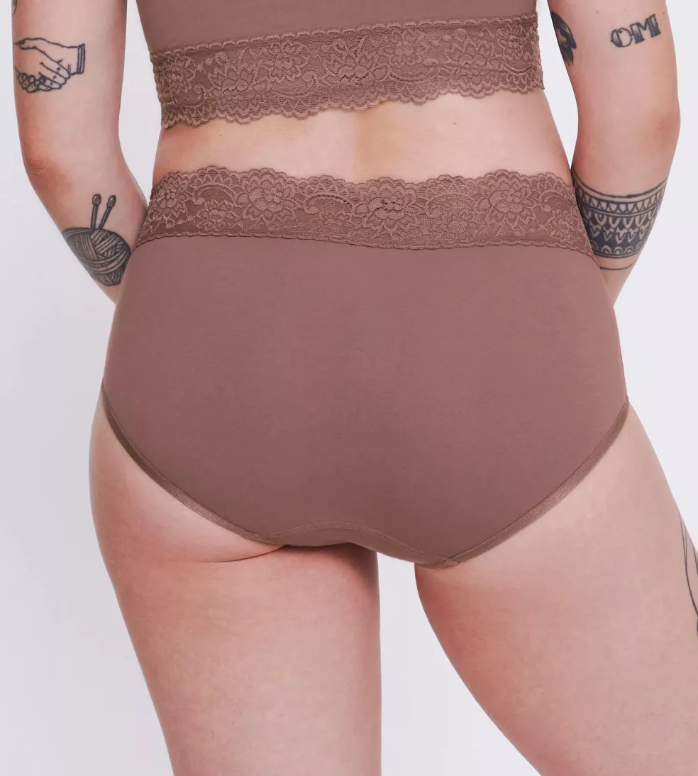 Sloggi Women Romance Midi (1-pack), dames slip, donkerbruin