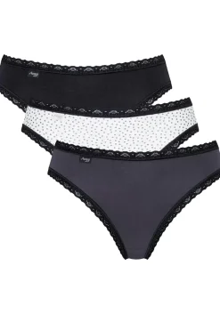 Sloggi Women 24/7 Weekend Tai (3-pack), dames slip, zwart