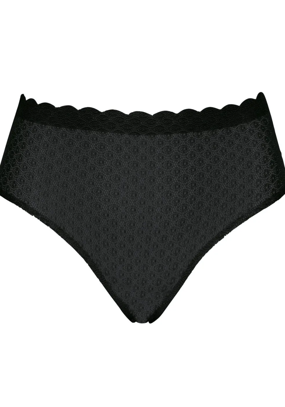 Sloggi Women ZERO Feel Lace High Waist Brief, hoge dames slip kant, zwart