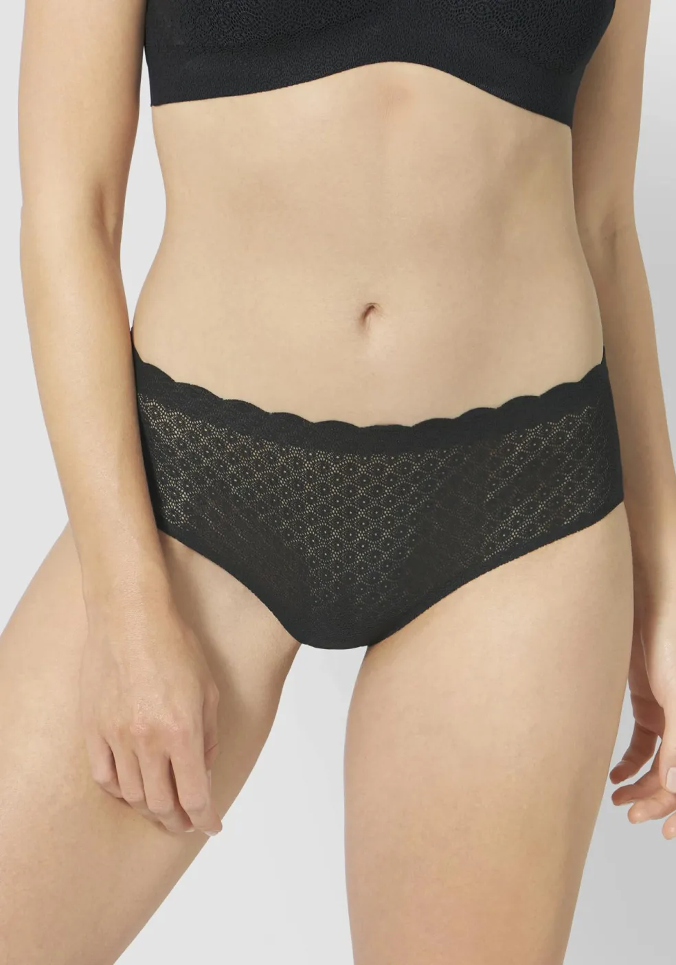 Sloggi Women ZERO Feel Lace High Waist Brief, hoge dames slip kant, zwart