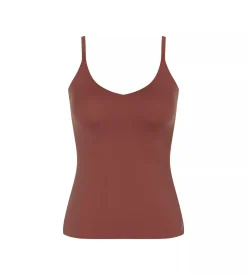 Sloggi Women ZERO Feel 2.0 Spaghetti Top (1-pack), dames singlet, roestbruin