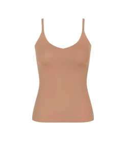 Sloggi Women ZERO Feel 2.0 Spaghetti Top (1-pack), dames singlet, lichtbruin