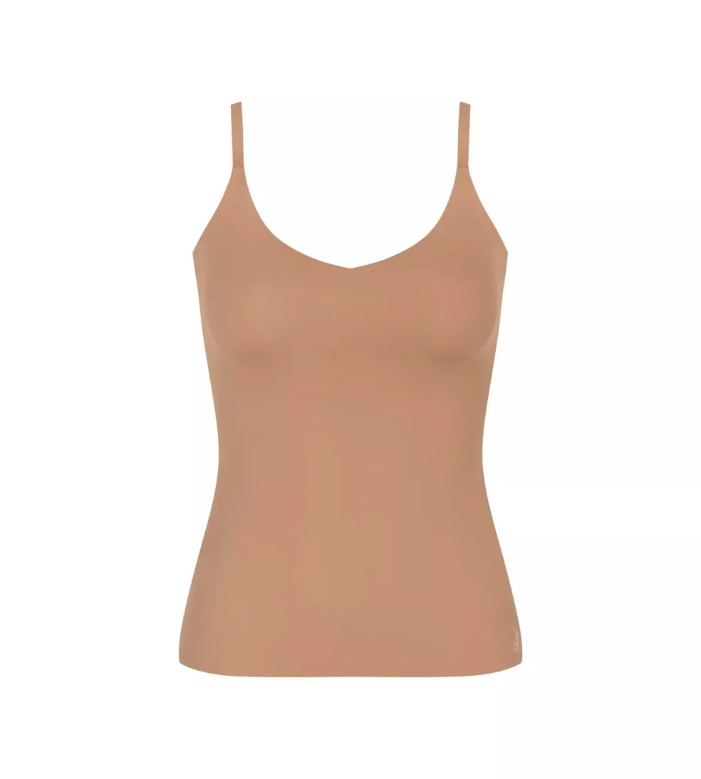 Sloggi Women ZERO Feel 2.0 Spaghetti Top (1-pack), dames singlet, lichtbruin
