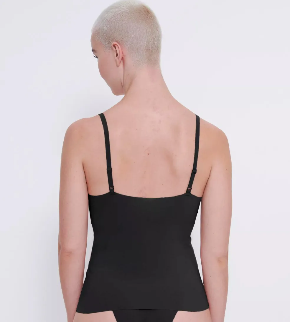 Sloggi Women ZERO Feel 2.0 Spaghetti Top (1-pack), dames singlet, zwart