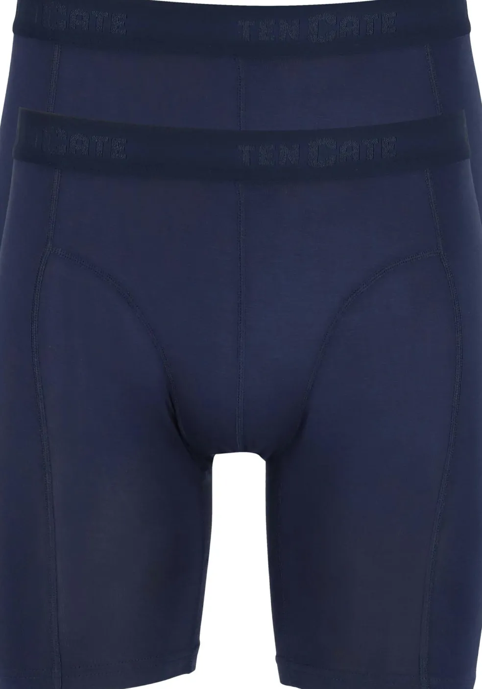 TEN CATE Basics men bamboo viscose long shorts (2-pack), heren boxers lange pijpen, blauw