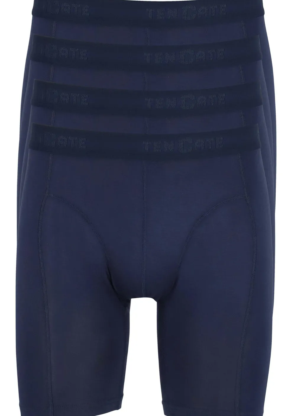 TEN CATE Basics men bamboo viscose long shorts (4-pack), heren boxers lange pijpen, blauw