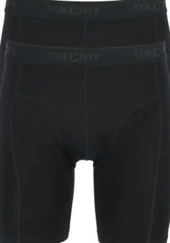 TEN CATE Basics men bamboo viscose long shorts (2-pack), heren boxers lange pijpen, zwart
