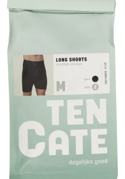TEN CATE Basics men bamboo viscose long shorts (2-pack), heren boxers lange pijpen, zwart