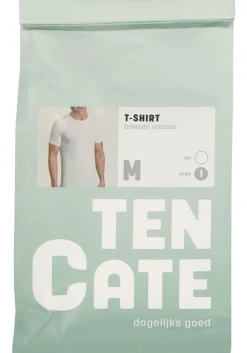 TEN CATE Basics men bamboo viscose T-shirt (1-pack), heren T-shirt O-hals, wit