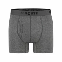 TEN CATE Basics men classic shorts met gulp (2-pack), heren boxers normale lengte, antraciet grijs melange