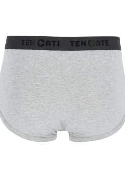 TEN CATE Basics men classic slip met gulp (2-pack), heren heupslips, grijs melange