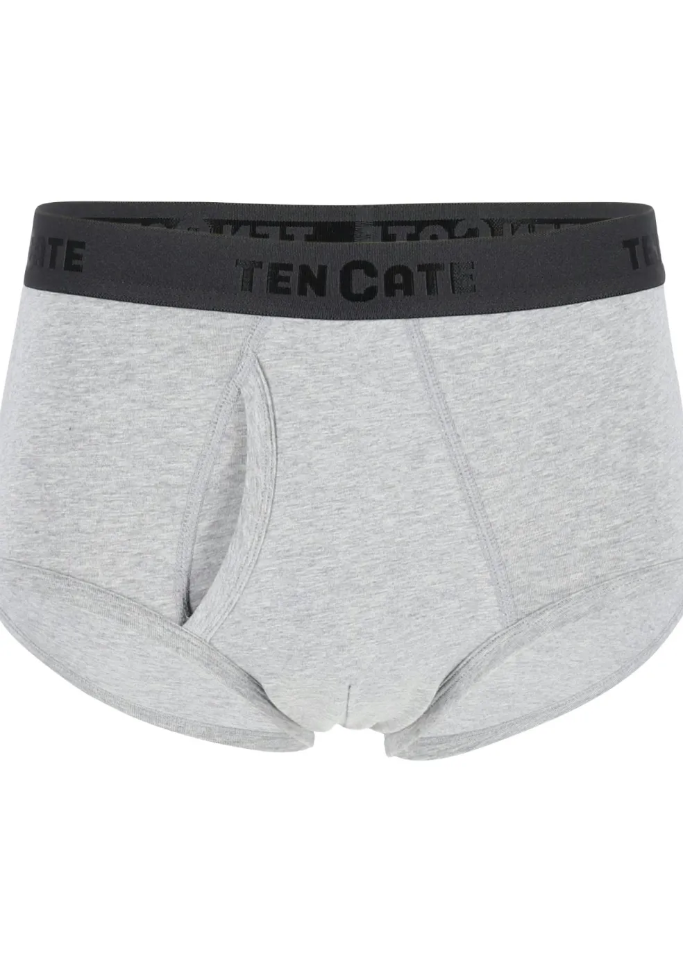 TEN CATE Basics men classic slip met gulp (2-pack), heren heupslips, grijs melange