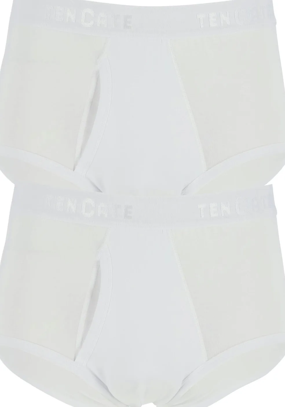 TEN CATE Basics men classic slip met gulp (2-pack), heren heupslips, wit