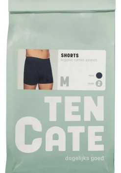 TEN CATE Basics men shorts (2-pack), heren boxers normale lengte, blauw