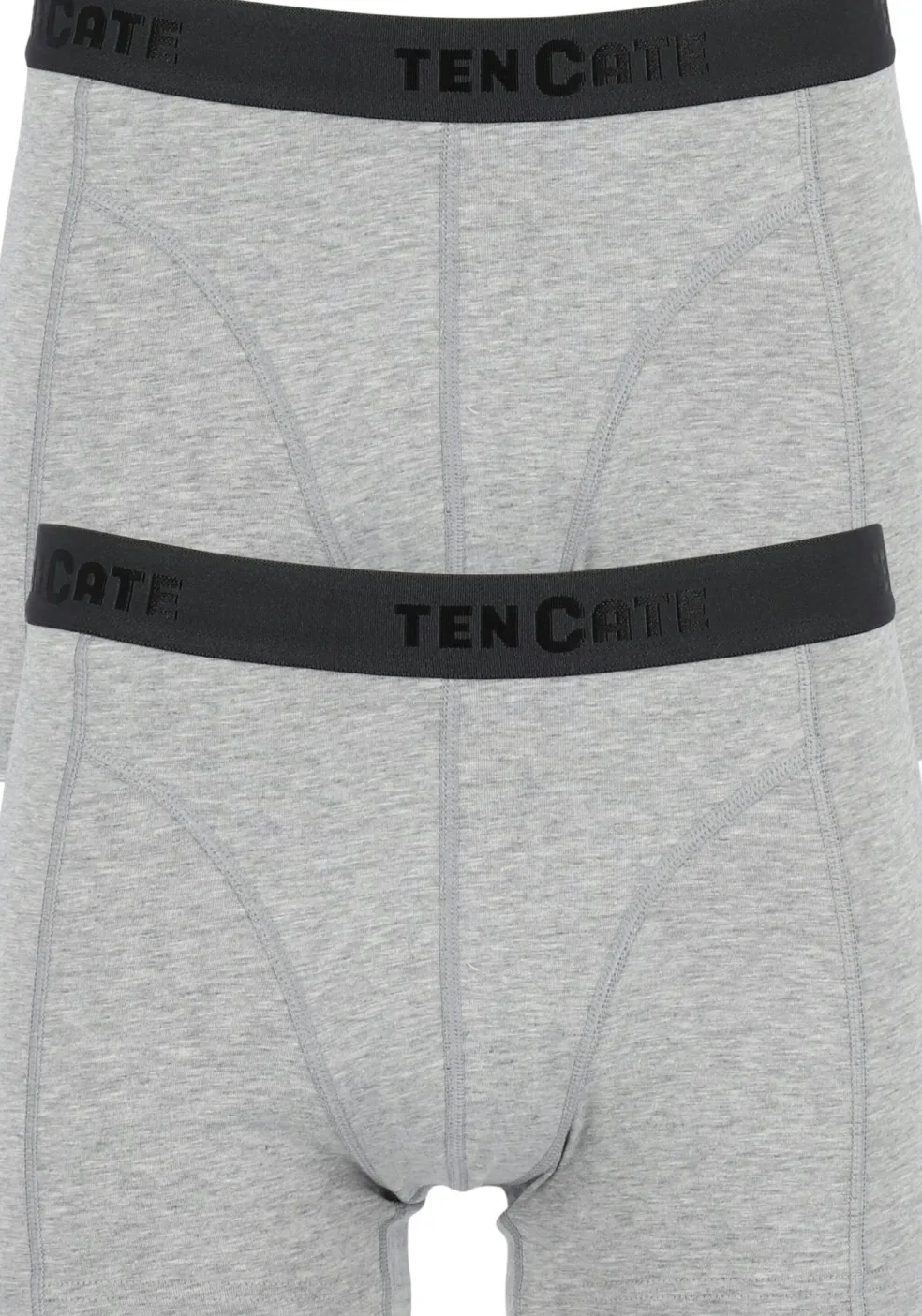 TEN CATE Basics men shorty (2-pack), heren boxers kort, grijs melange