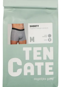 TEN CATE Basics men shorty (2-pack), heren boxers kort, grijs melange