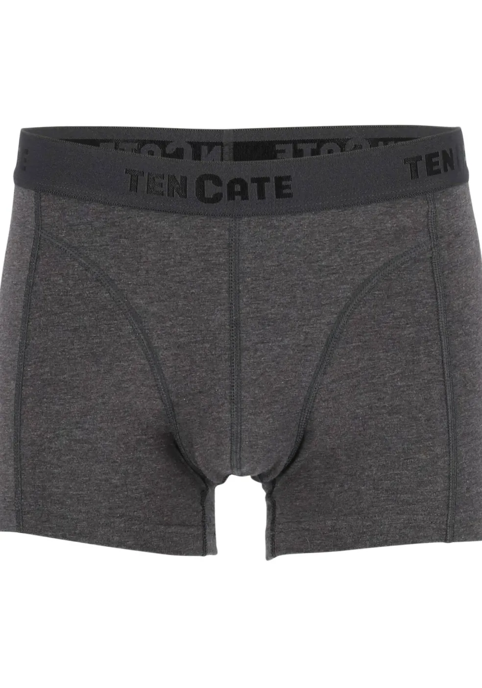 TEN CATE Basics men shorty (2-pack), heren boxers kort, antraciet grijs melange