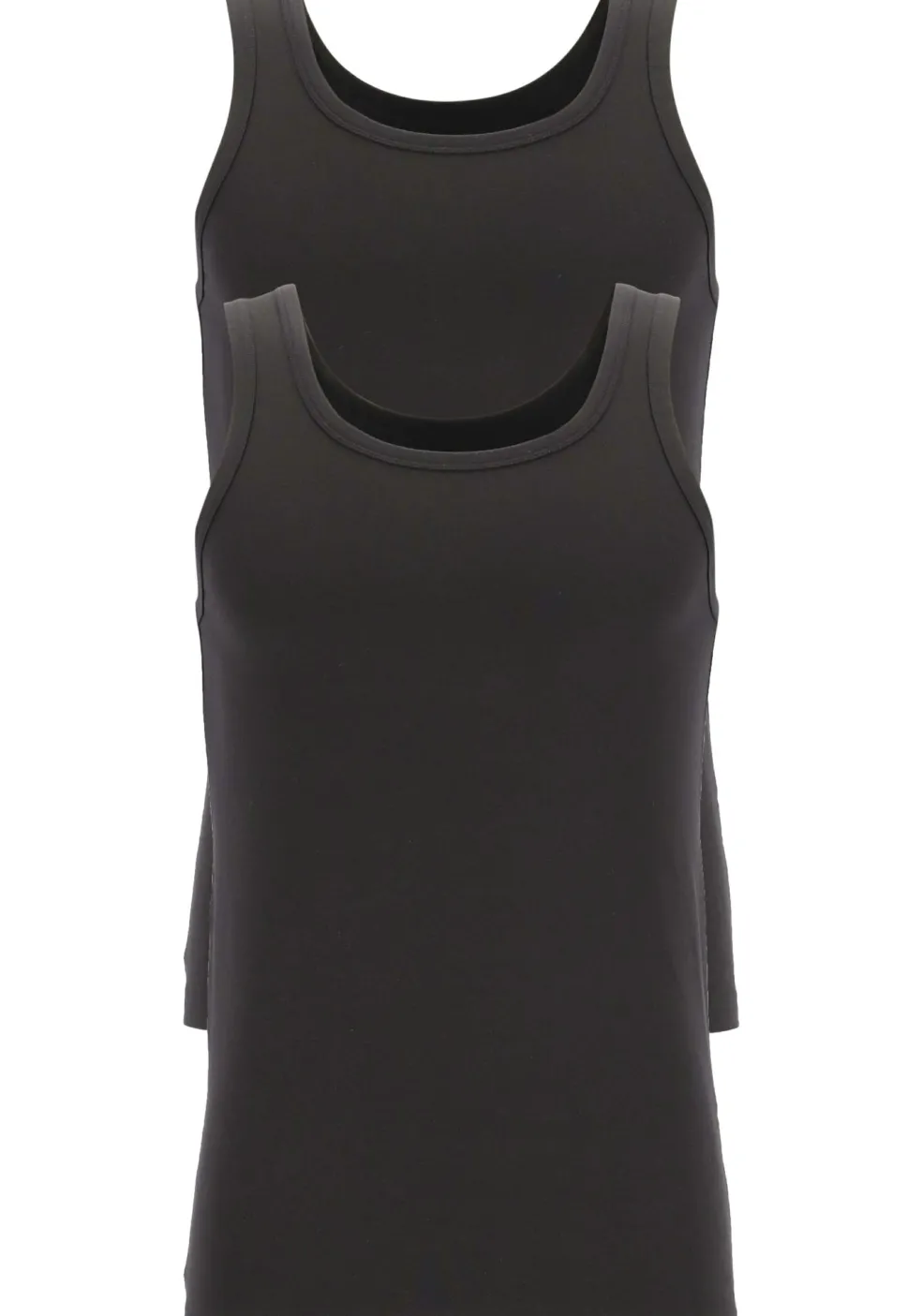 TEN CATE Basics men singlet (2-pack), heren hemden O-hals, zwart