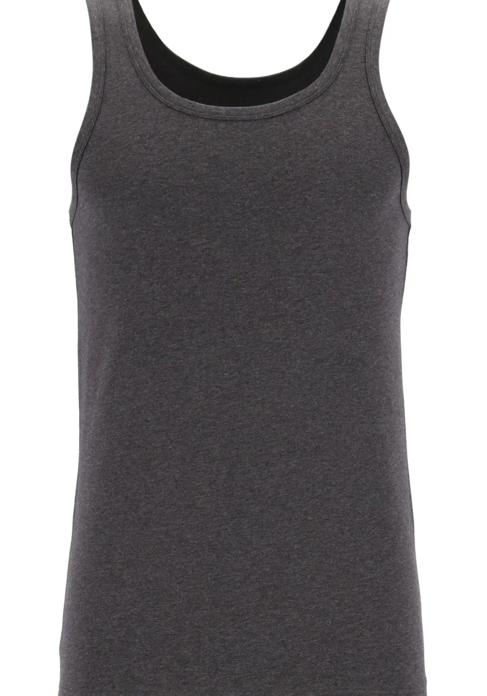 TEN CATE Basics men singlet (2-pack), heren hemden O-hals, antraciet grijs melange