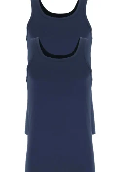 TEN CATE Basics men singlet (2-pack), heren hemden O-hals, blauw