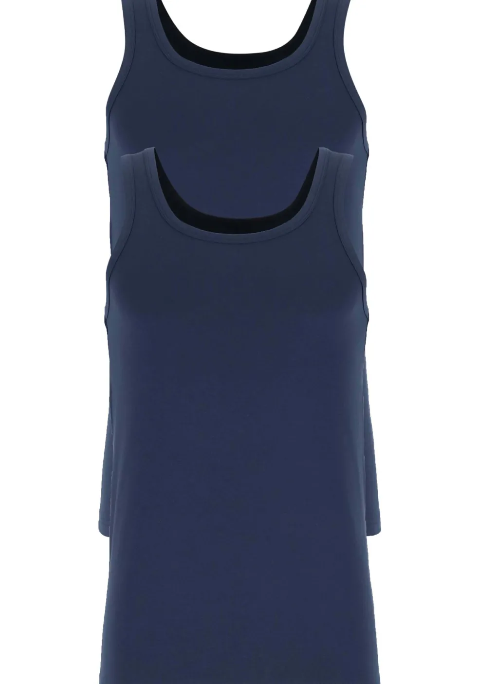 TEN CATE Basics men singlet (2-pack), heren hemden O-hals, blauw