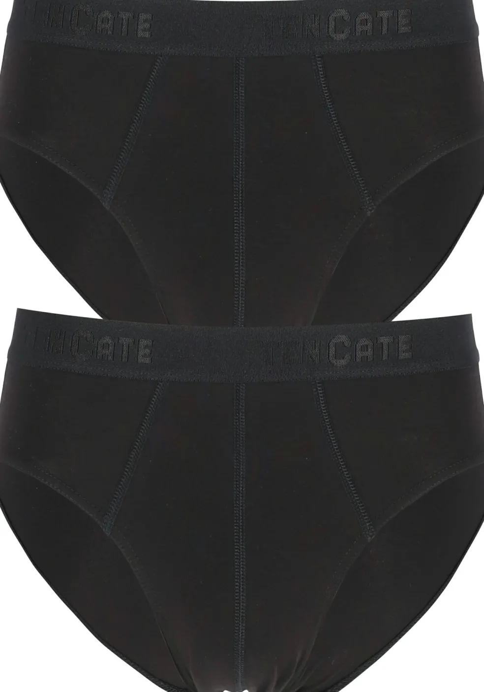 TEN CATE Basics men slip (2-pack), heren sportslips, zwart