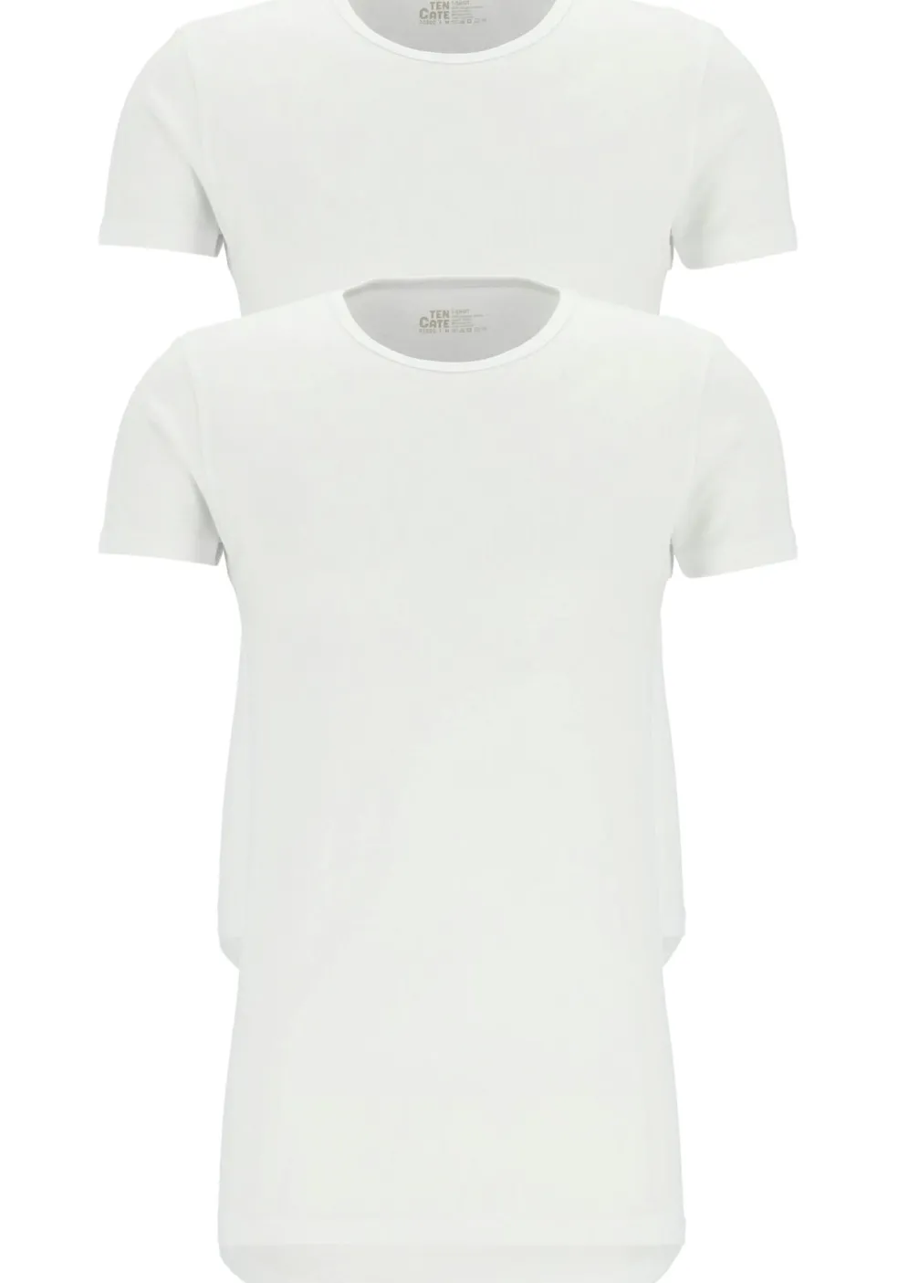 TEN CATE Basics men T-shirt (2-pack), heren T-shirts O-hals, wit