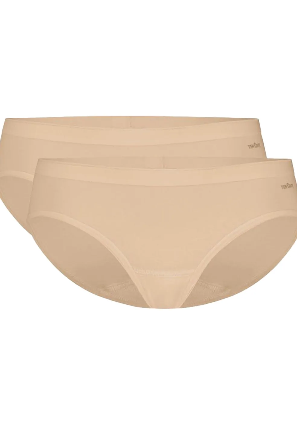 TEN CATE Basics women bikini slip (2-pack), dames Bikini lage taille, beige
