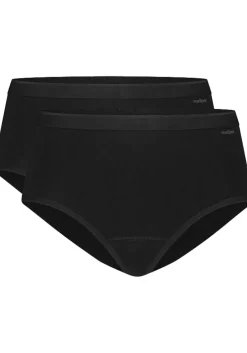 TEN CATE Basics women midi (2-pack), dames slip middelhoge taille, zwart
