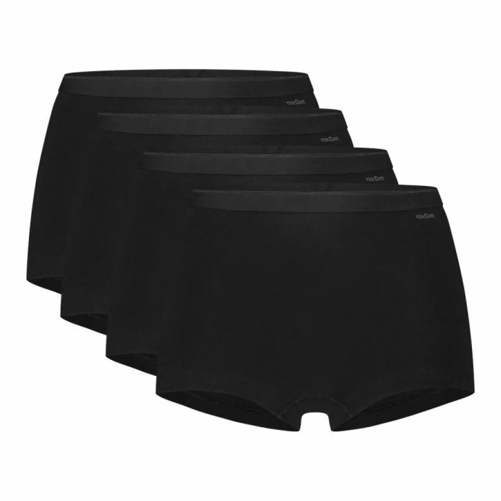 TEN CATE Basics women shorts (4-pack), dames Shorts hoge taille, zwart