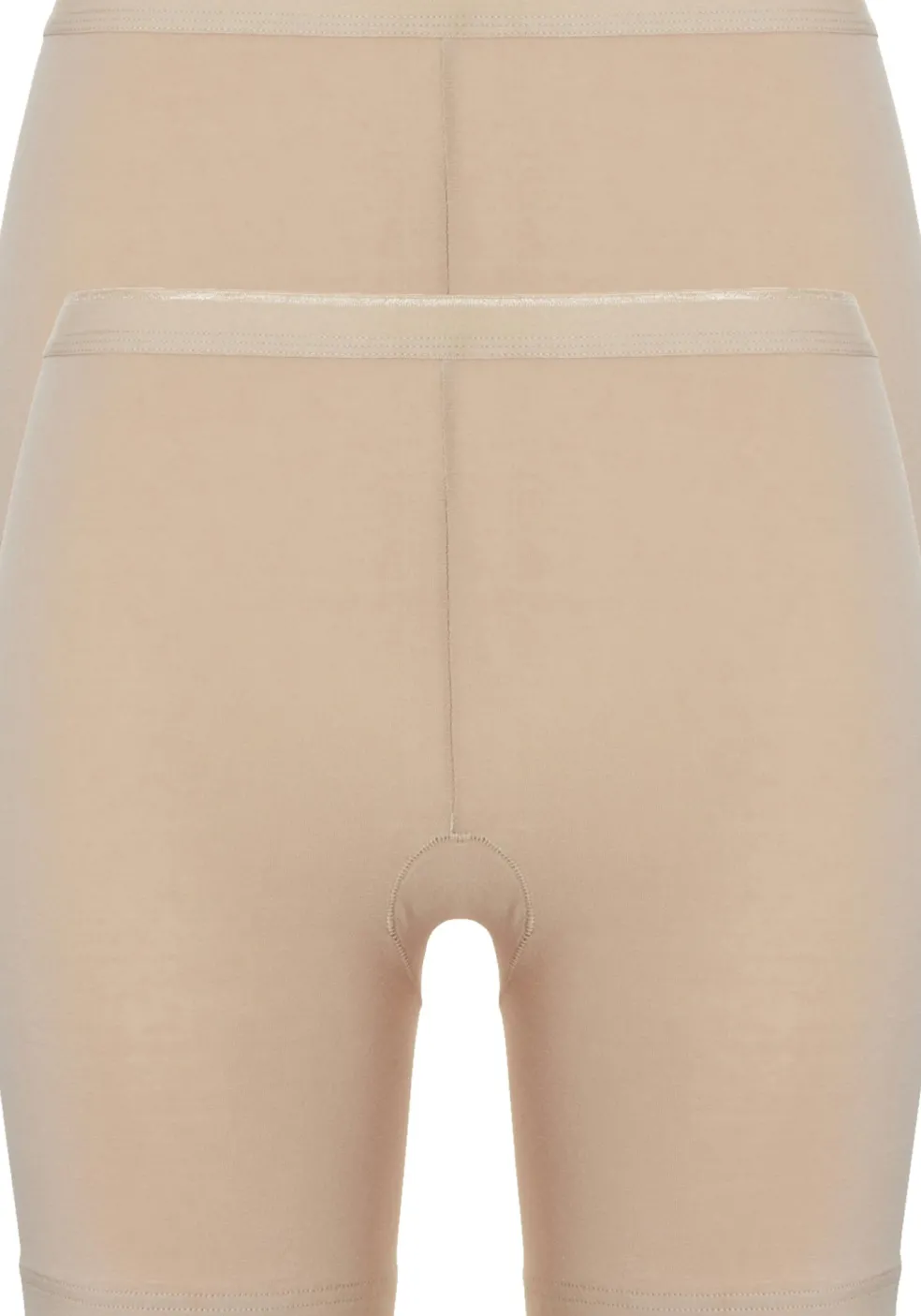TEN CATE Basic women pants (2-pack), dames slips lange pijp met middelhoge taile, huidskleur