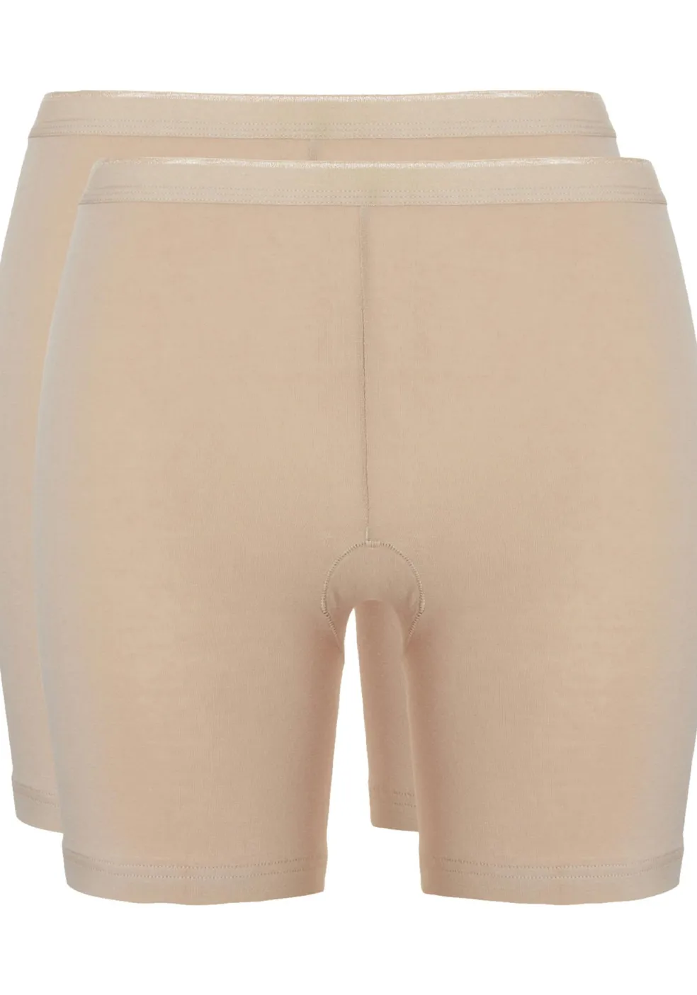 TEN CATE Basic women pants (2-pack), dames slips lange pijp met middelhoge taile, huidskleur