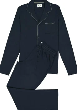 TEN CATE men pyjama, met knoopjes, donkerblauw