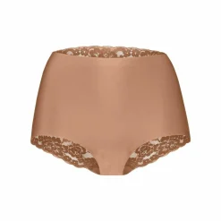 TEN CATE Secrets Lace women high waist met kant (1-pack), dames High waist hoge taille, hazelnoot