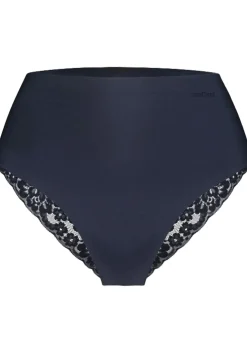 TEN CATE Secrets Lace women high waist brazilian met kant (1-pack), dames slip hoge taille, donker marine
