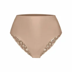 TEN CATE Secrets Lace women high waist brazilian met kant (1-pack), dames slip hoge taille, walnoot bruin