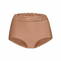 TEN CATE Secrets Lace women high waist met kant (1-pack), dames High waist hoge taille, hazelnoot