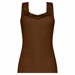 TEN CATE Secrets Lace women singlet met kant (1-pack), dames singlet, kokosnoot