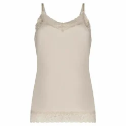 TEN CATE Secrets Lace women spaghetti top met kant (1-pack), dames singlet, amandelkleurig